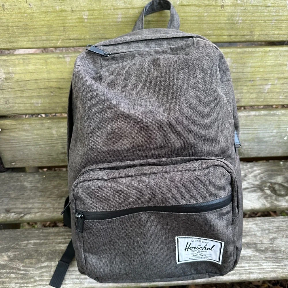 Herschel Supply Co Pop Quiz Backpack Raven Crosshatch Gray Travel School Unisex